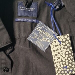 Scotch & Soda Midnight Black Shirt XL NWT